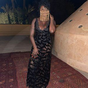 Sexy Black Sequin Cocktail Dress, Size Large